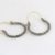 Silver and gold hoop earring